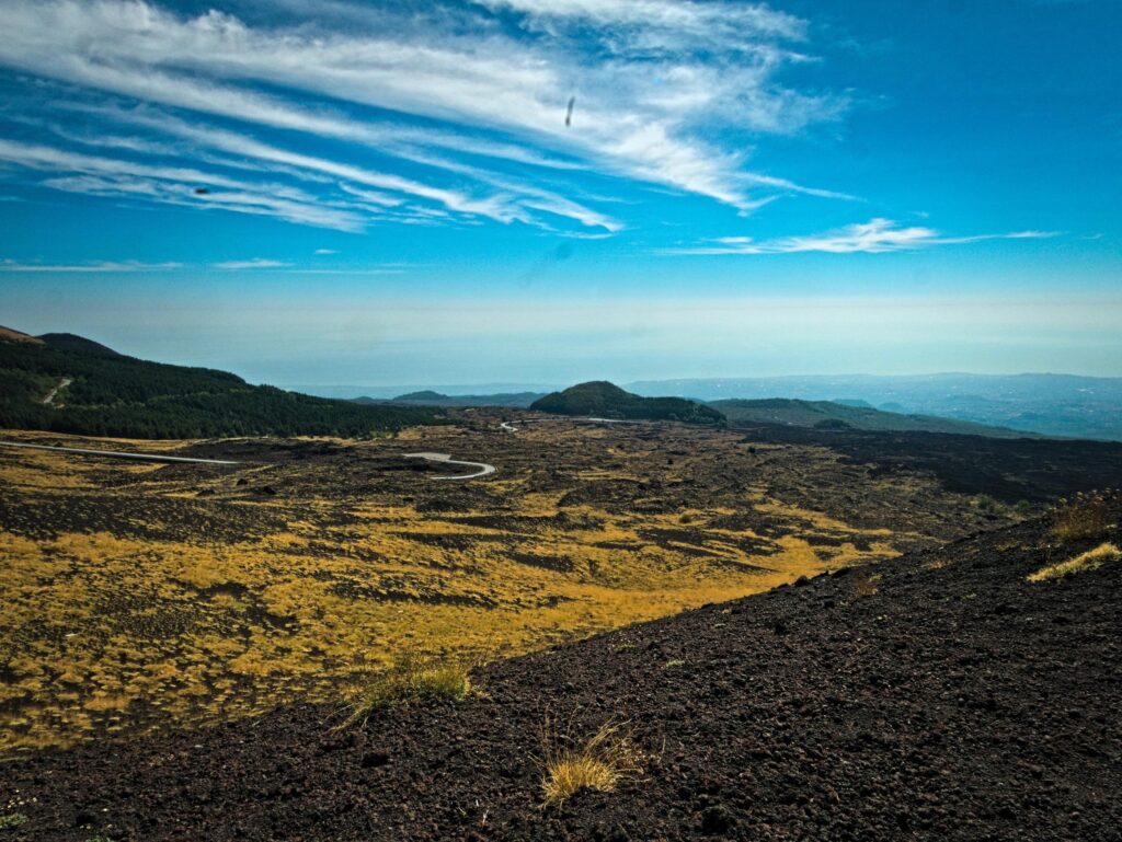 Panorama vulcani sull'Etna
